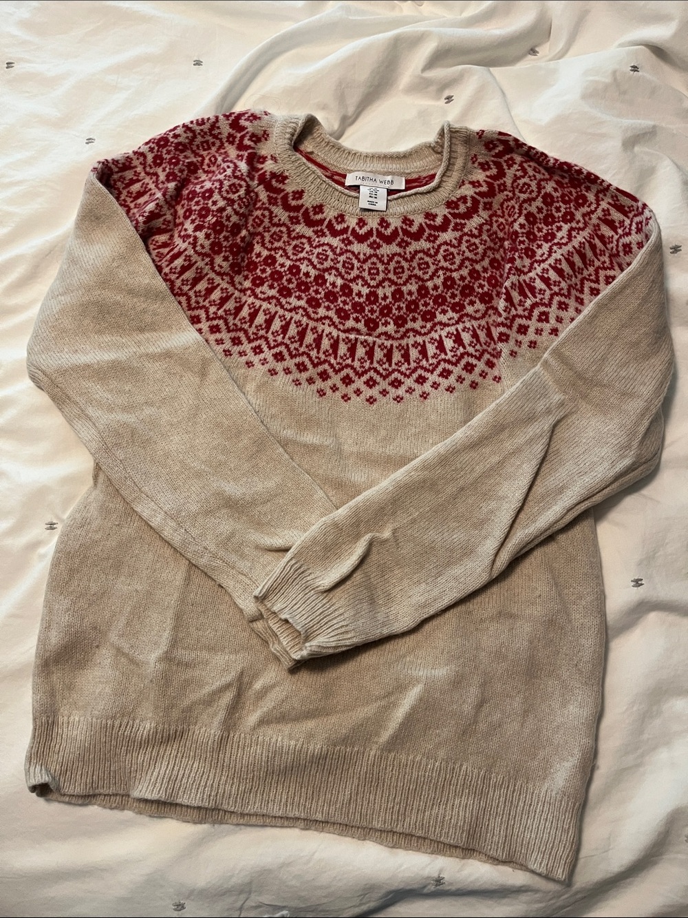 80% wool fair isle style sweater